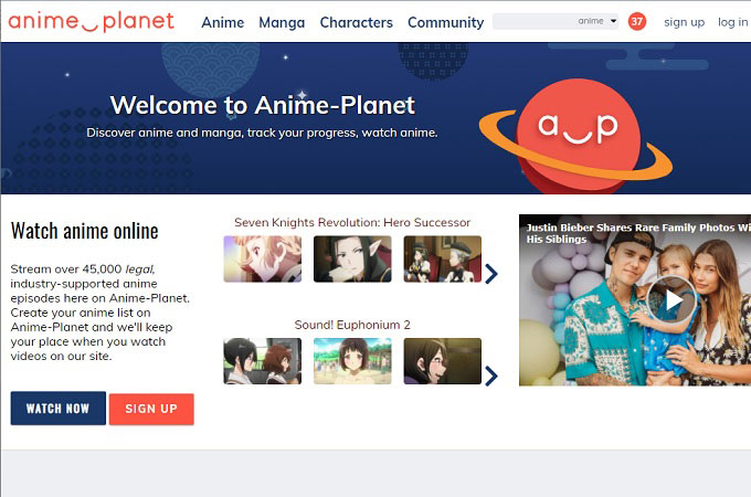 anime planet sitios de anime