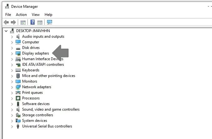 adaptadores de pantalla de windows