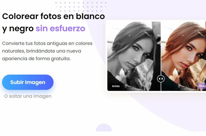 picwish colorizador de fotos subir