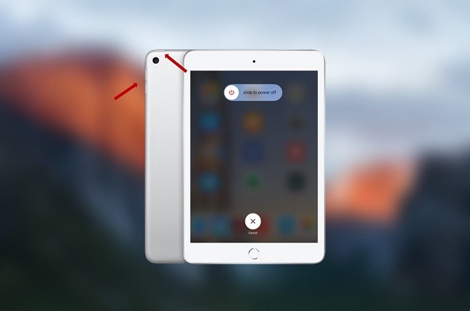 iPad palautustila-näytön