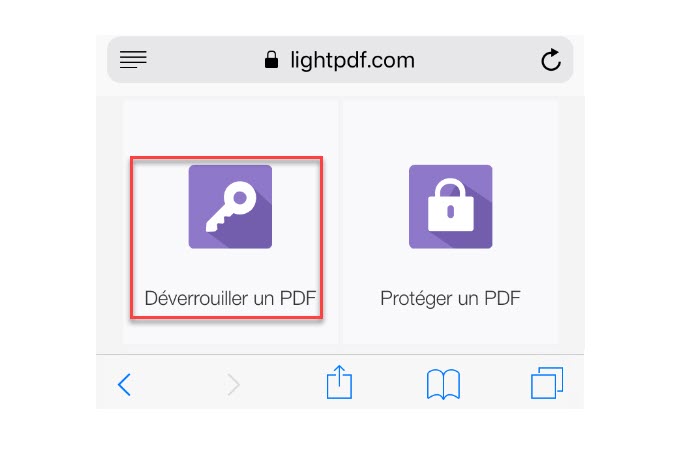 lightpdf enlever la protection d'un PDF