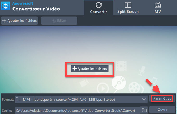 Convertisseur Vidéo ajouter fichiers