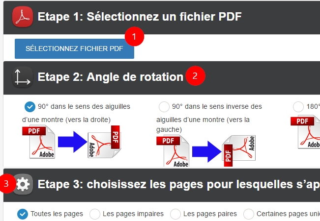 Tourner un PDF avec PDFaid