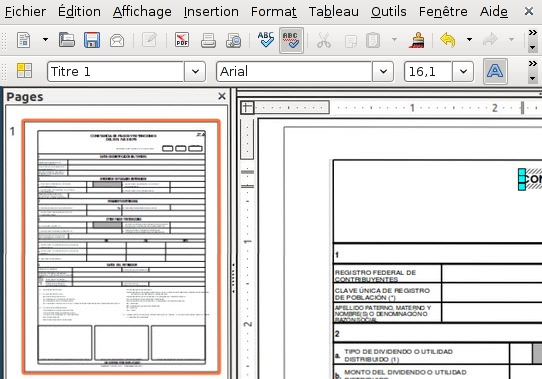 remplir un formulaire PDF avec Open Office