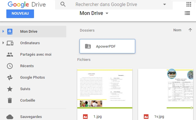 interface Google Drive