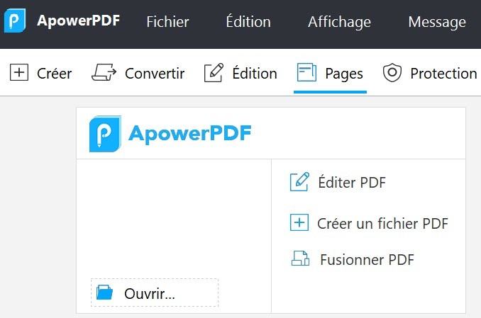 interface d'apowerPDF