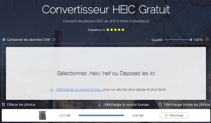 convertir HEIC en ligne via Apowersoft