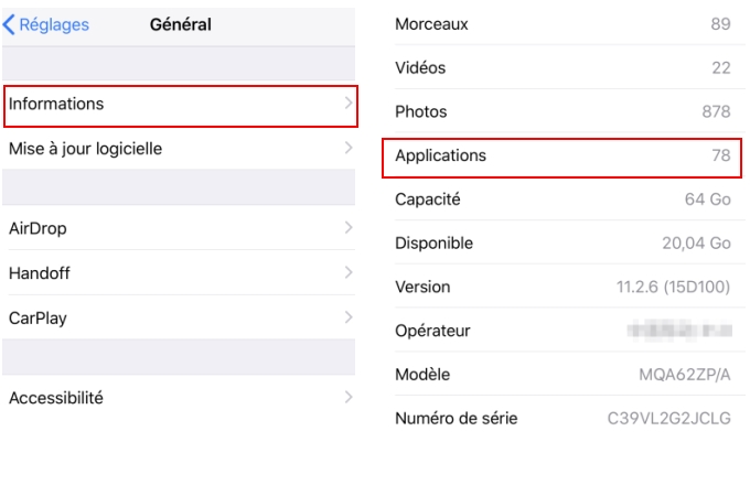 applications sur iOS 11