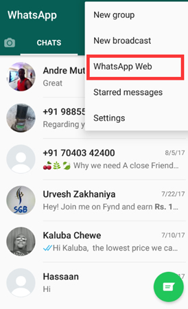 ouvrir WhatsApp Web