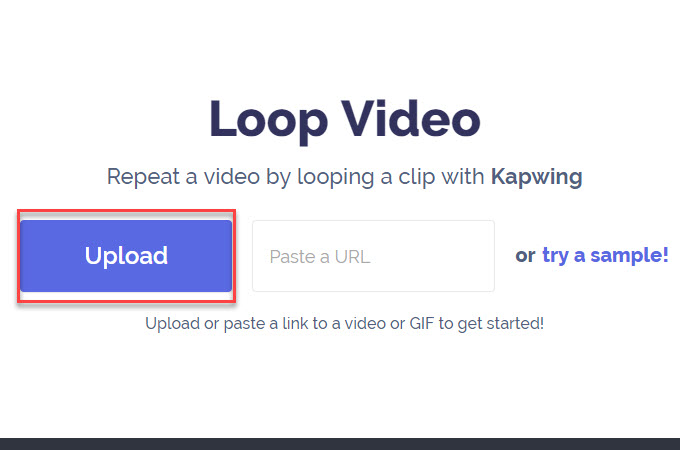 uploader une vidéo pour apprendre comment créer une vidéo en boucle