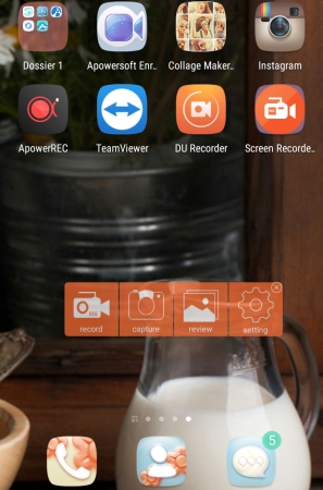 interface d'AZ Screen Recorder
