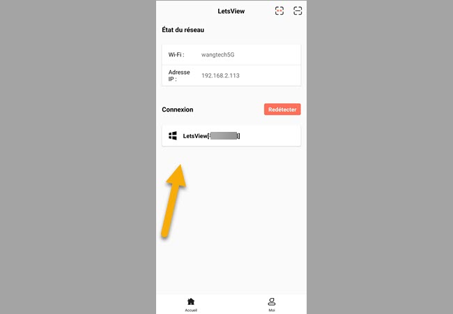 connecter android via letsview pour Diffuser Android sur un TV LG