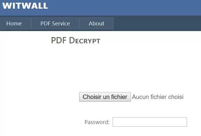 supprimer un mot de passe pdf via witwall.com