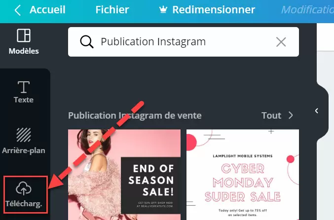 insérer des fichiers dans canva