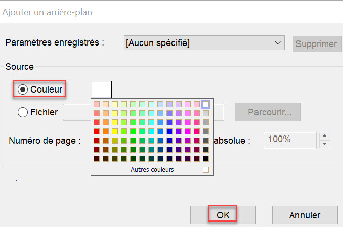 changer la couleur de fond de pdf