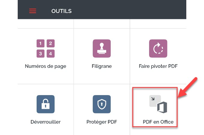 convertir un pdf vers excel avec ilovepdf