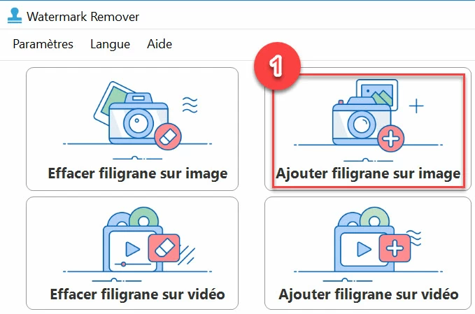 interface de Watermark Remover