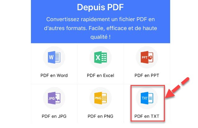 convertir un PDF vers TXT avec apowersoft