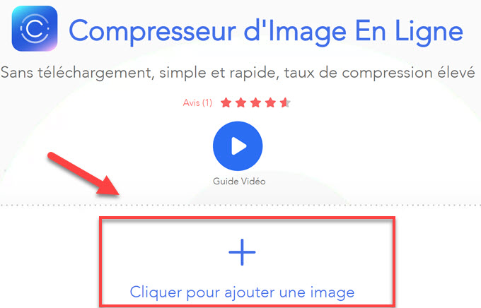 ajouter JPEG Apowersoft Compresseur d'Image En Ligne