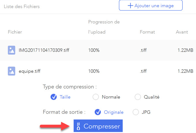 Apowersoft Compresseur d'Image En Ligne compresser TIFF