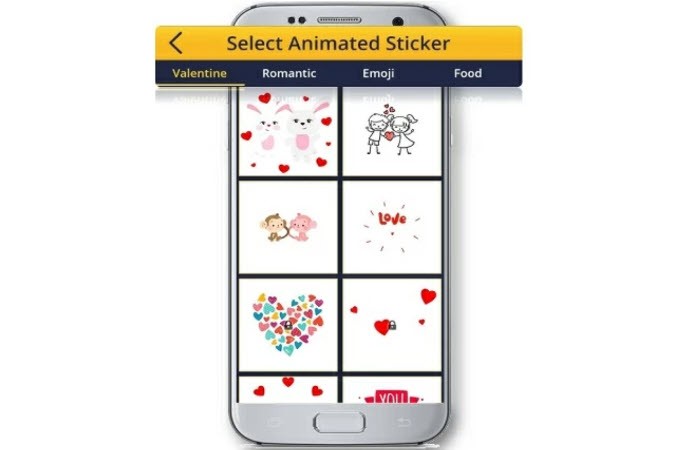 sélectionner animated stickers