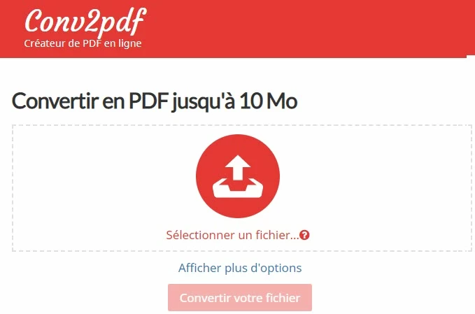 utiliser conv2pdf