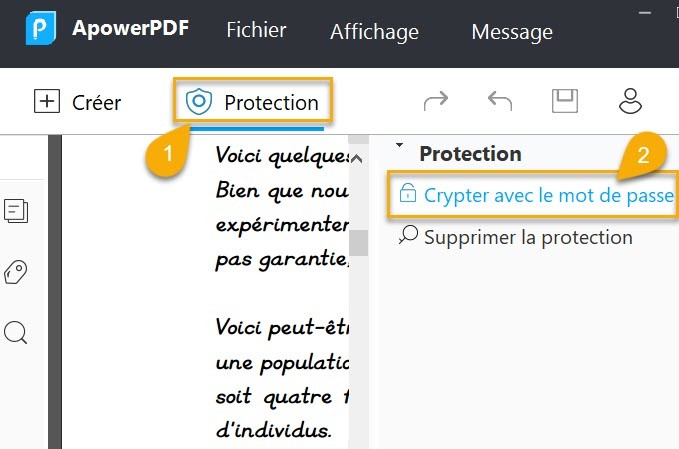 protéger un PDF avec ApowerPDF