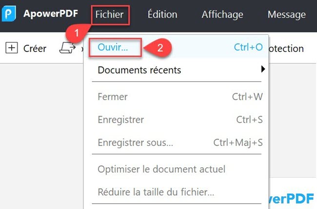 ouvrir un fichier pour modifier l’ordre des pages PDF