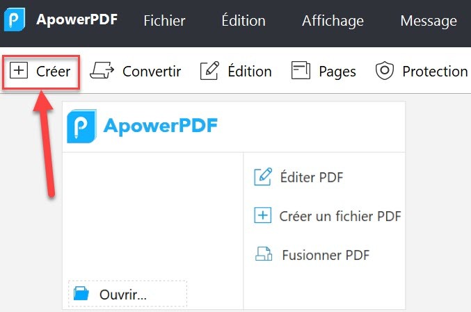 apowerpdf créer un fichier