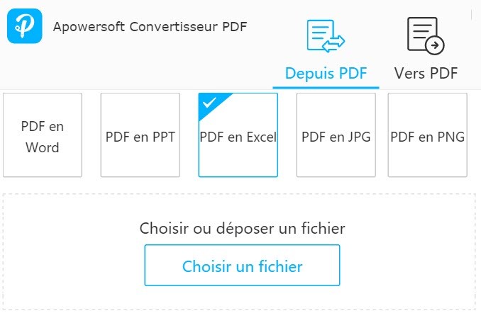 interface pdf converter pour convertir une facture PDF en excel