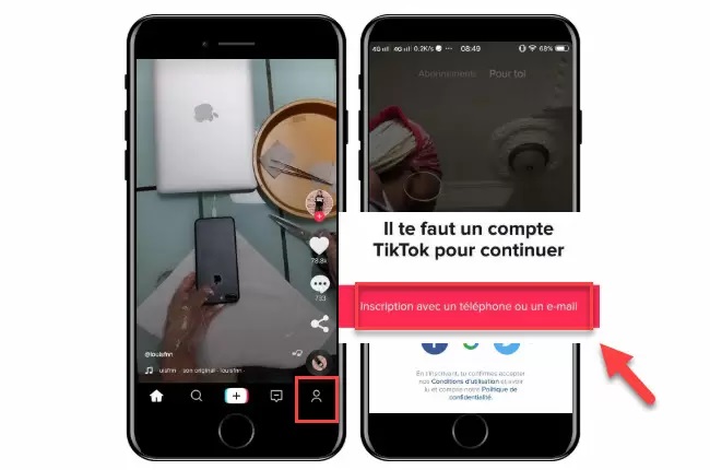 créer un compte tik tok numéro