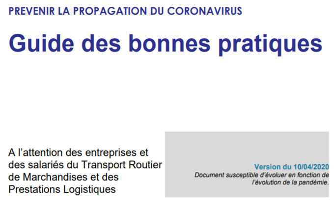 guide de prévention du coronavirus pour les chauffeurs routiers