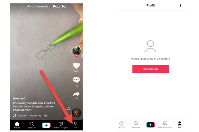 comment utiliser tiktok s'inscrire