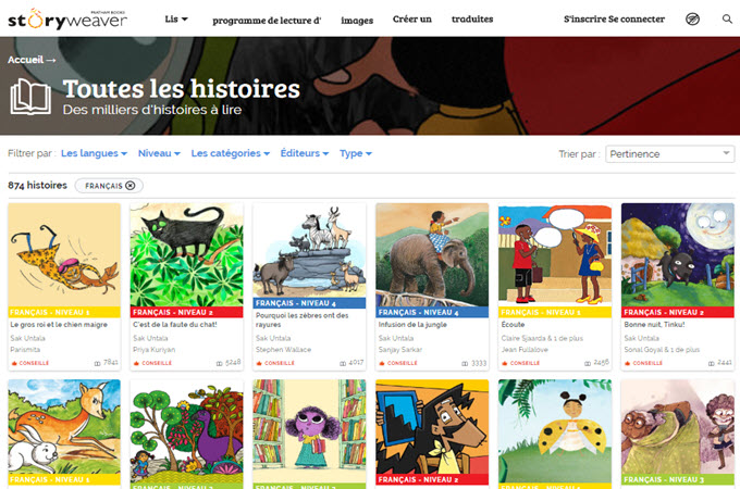storyweaver site pour télécharger des livres gratuits pour enfant