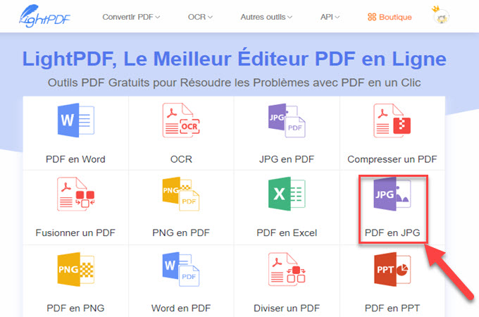 changer un PDF en JPG