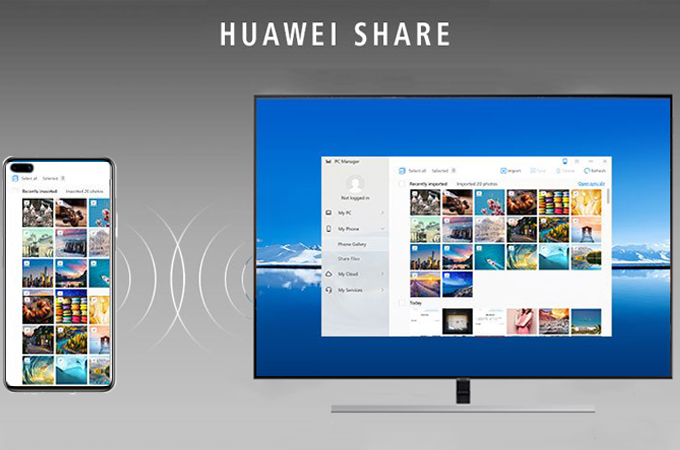 afficher l'écran Huawei P40 sur TV via Huawei share
