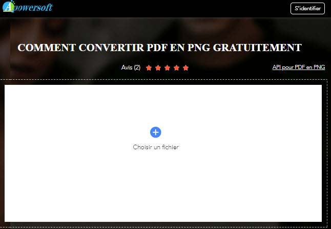 PDF en PNG en ligne Choisir le bouton Fille