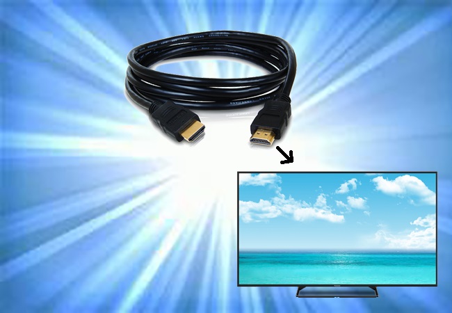 câble HDMI  sur tv
