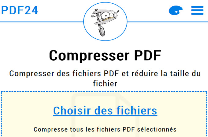 pdf24 pour compresser un PDF