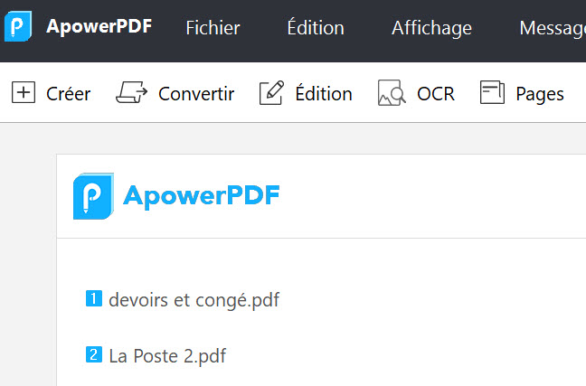 éditer un PDF sur Windows 10 apowerpdf