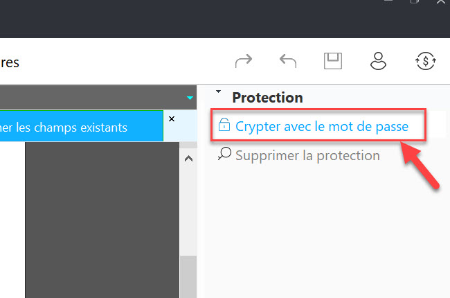 crypter avec le mot de passe