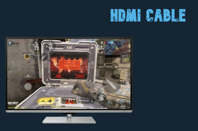 via câble HDMI