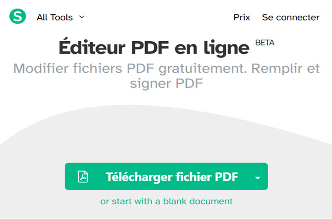 éditer un PDF sur Windows 10 sejda