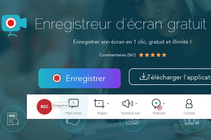 application web enregistreur d'écran