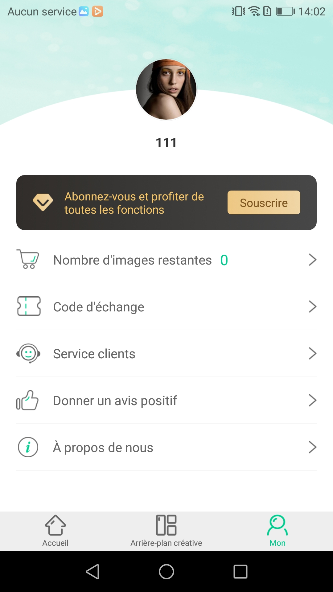 compte sur Android
