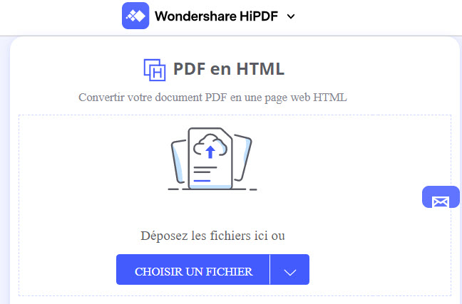hipdf pour convertir un PDF en HTML en ligne