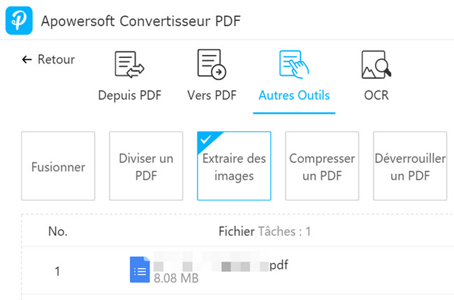 insérer une image pour télécharger une image à partir d'un fichier PDF