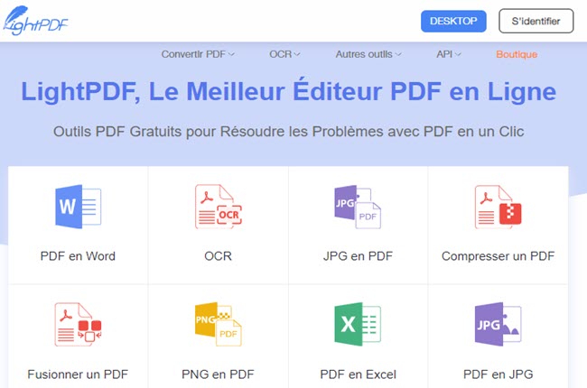utiliser LightPDF pour convertir un PDF en Word en ligne