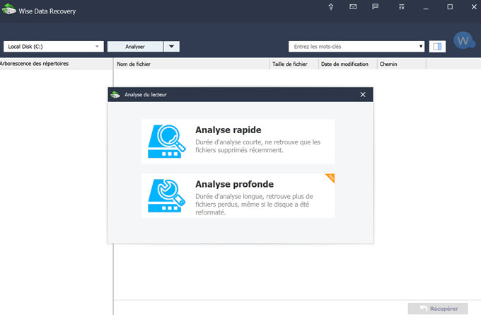 Wise data recovery gratuit