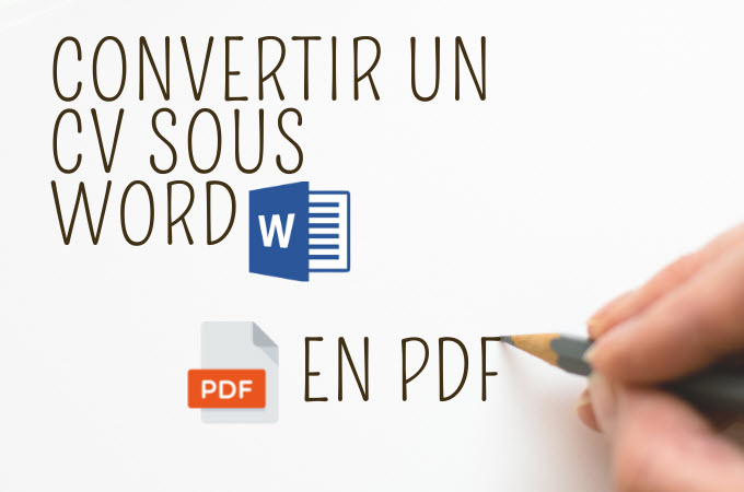 convertir un CV sous word en PDF